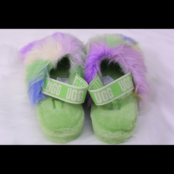 Ugg Women's Fluff Yeah Slide Slipper 1117326 Apple Tie Dye - Picture 3 of 7
